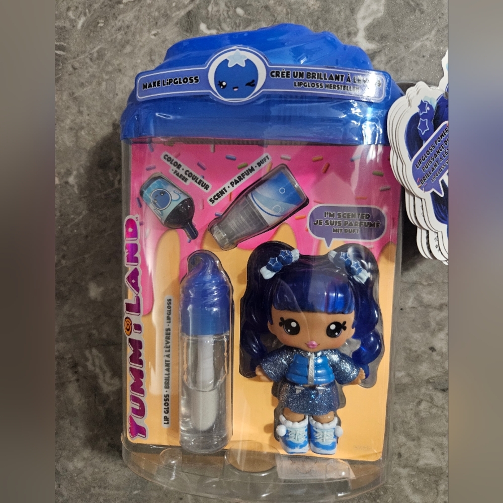 2 FOR $30 Yummi-Land Lip Gloss Doll Set Rory Blueberry